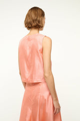 CASSIA SILK TOP | CARNATION