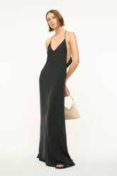 MACHU SILK DRESS | BLACK