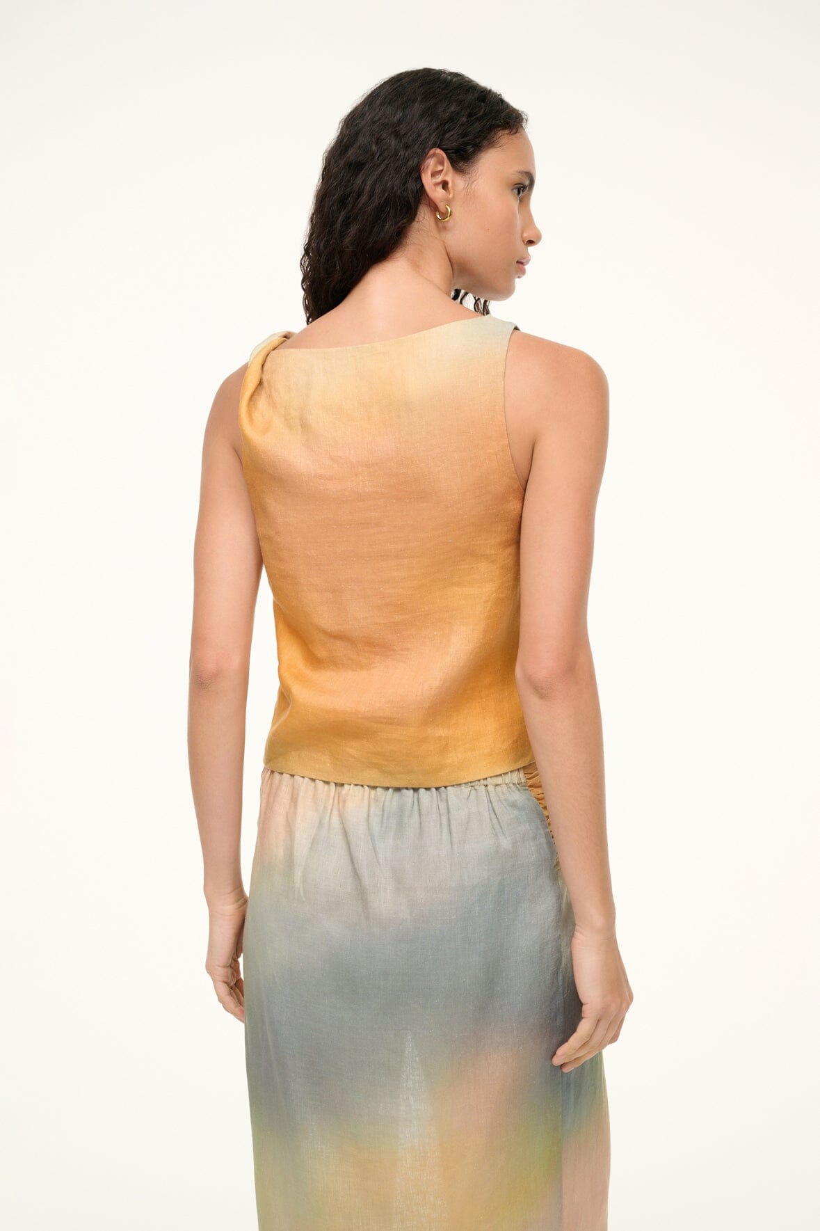BOA LINEN TOP | PASTEL CLOUDS