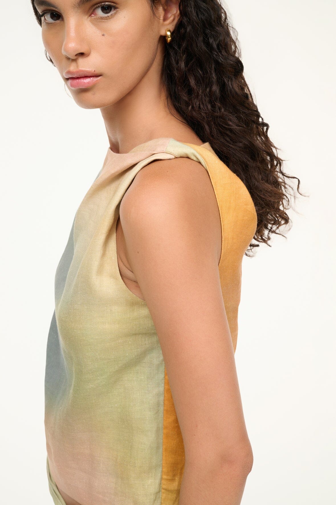 BOA LINEN TOP | PASTEL CLOUDS
