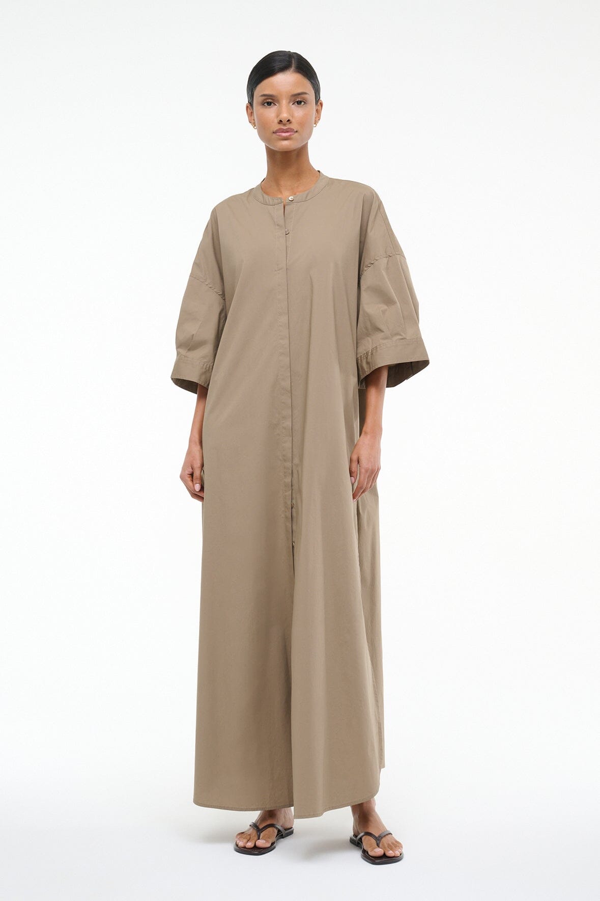 ENZO MAXI DRESS | TAUPE