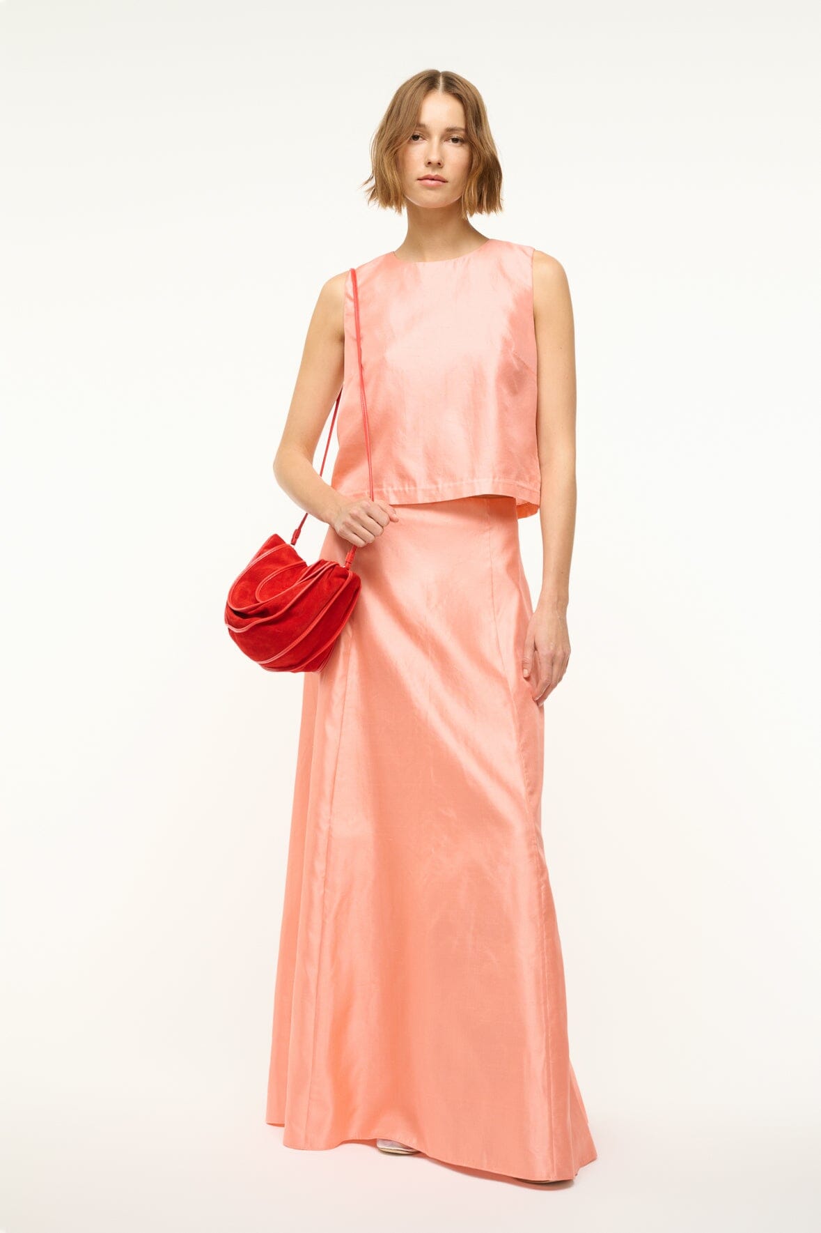 CASSIA SILK TOP | CARNATION