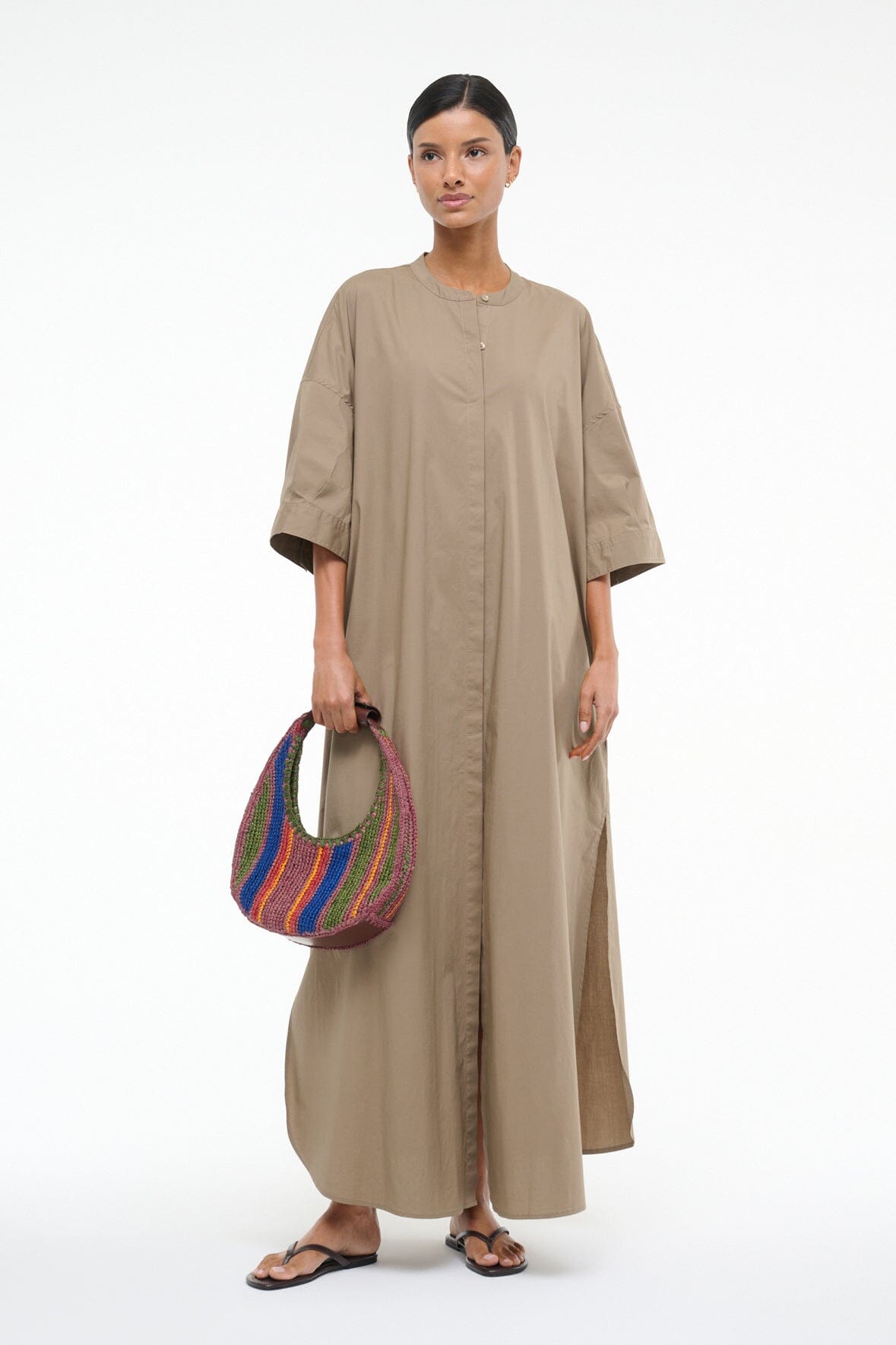 ENZO MAXI DRESS | TAUPE