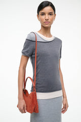 VALERIE SHOULDER BAG | AUBURN SUEDE
