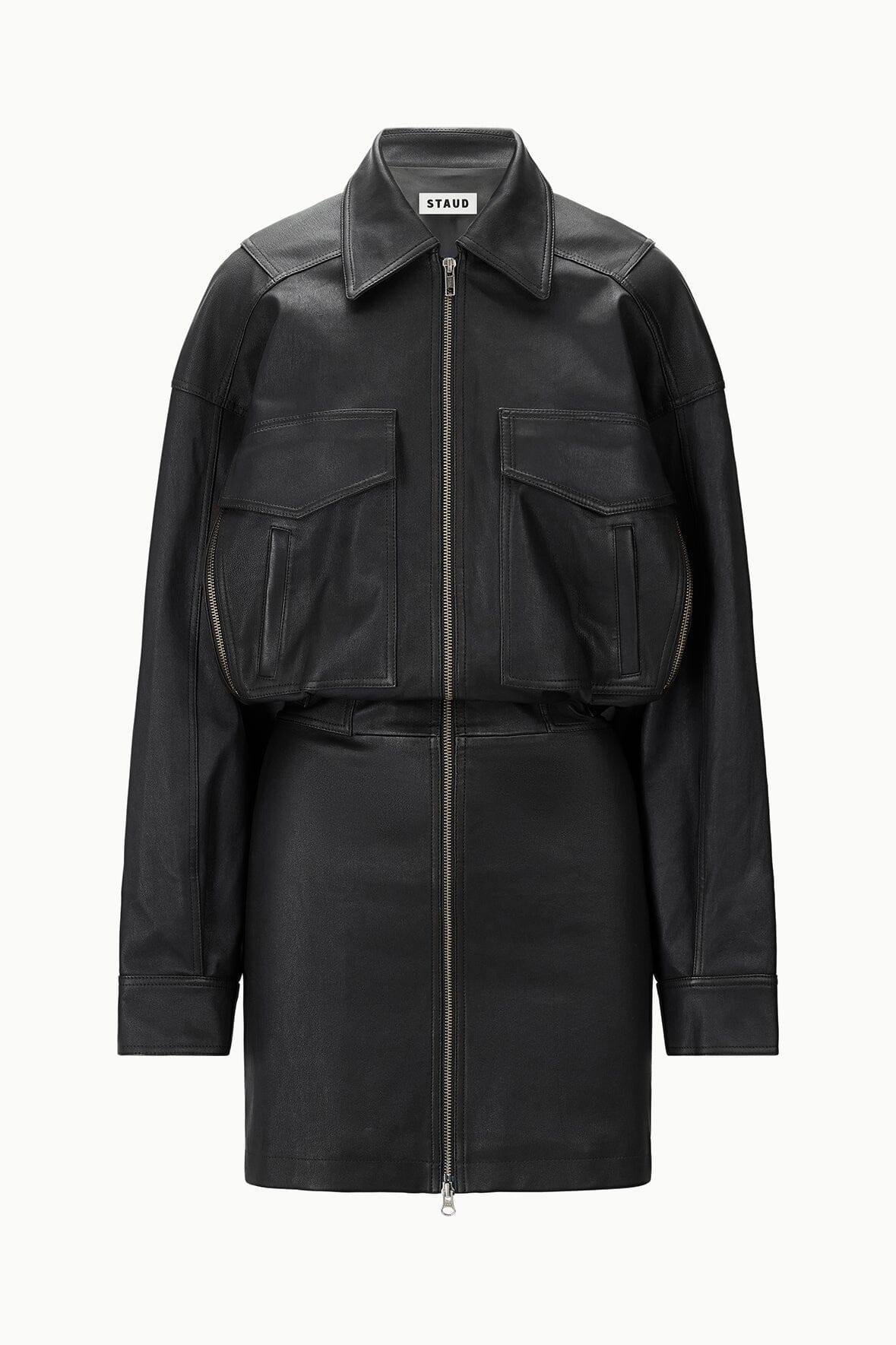 CLAUDETTE LEATHER DRESS | BLACK